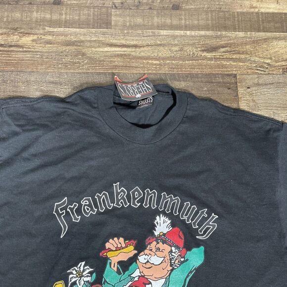 St Patrick’s Day Frankenmuth Michigan Souvenir T-Shirt XL Black Beer - Picture 3 of 7